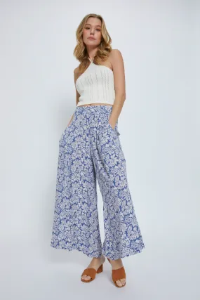 Palazzo Pants | Floral Denim