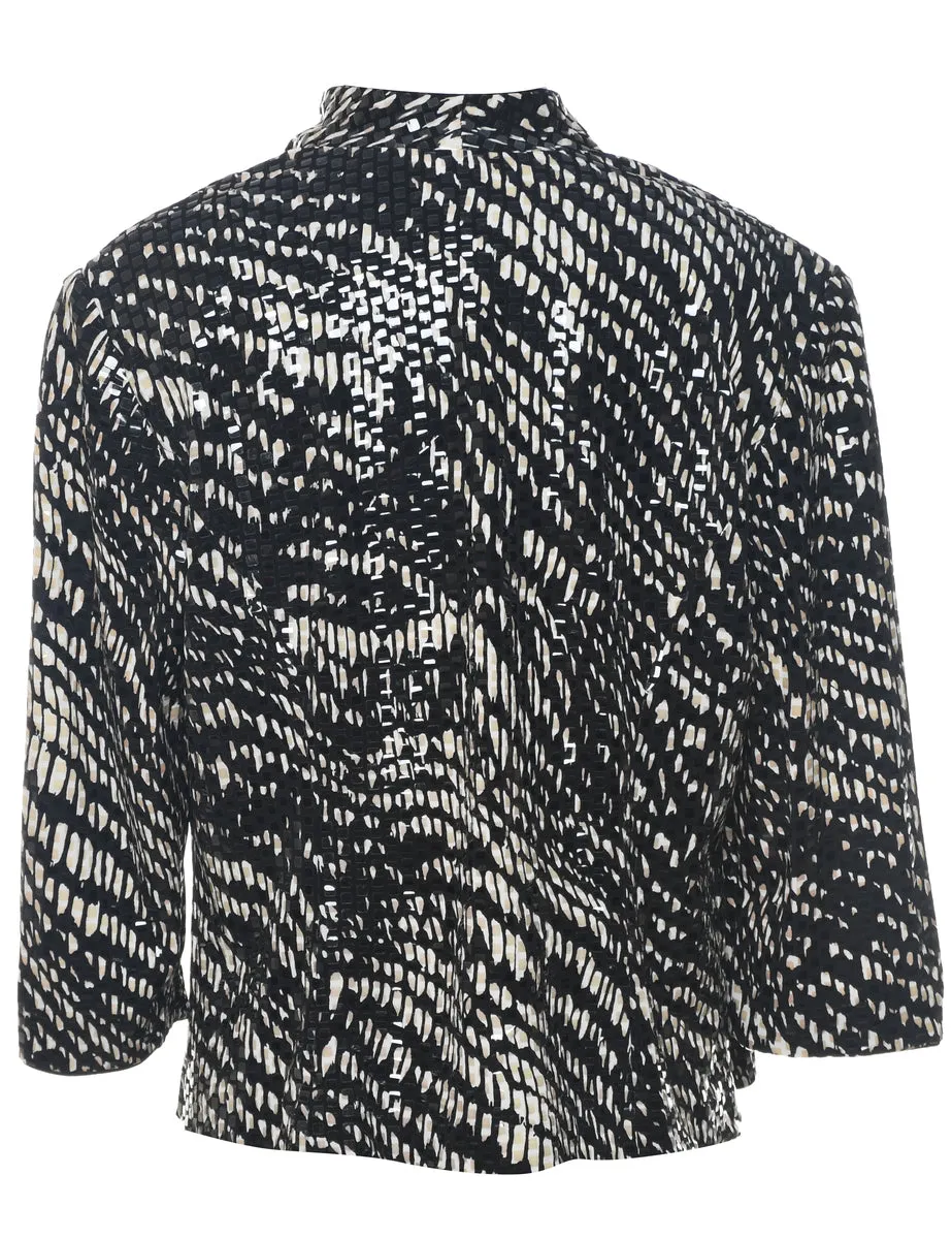 Patterned Evening Jacket - L