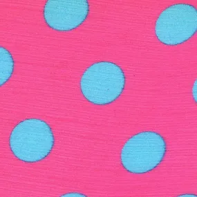 Pink Dotted Ribbed Chiffon - 10 Yard Lot | SKU 3276 #S32