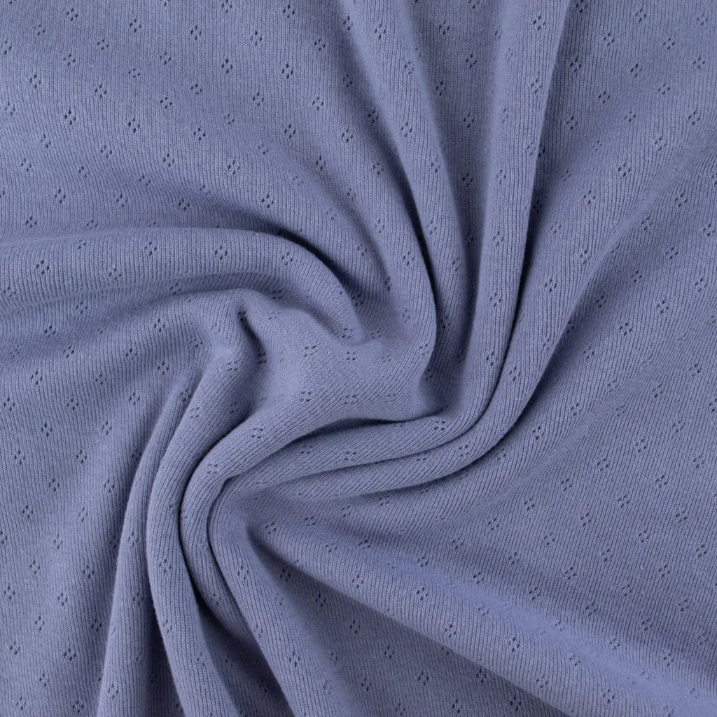 Pointelle Cotton Jersey - Dusty Lavender