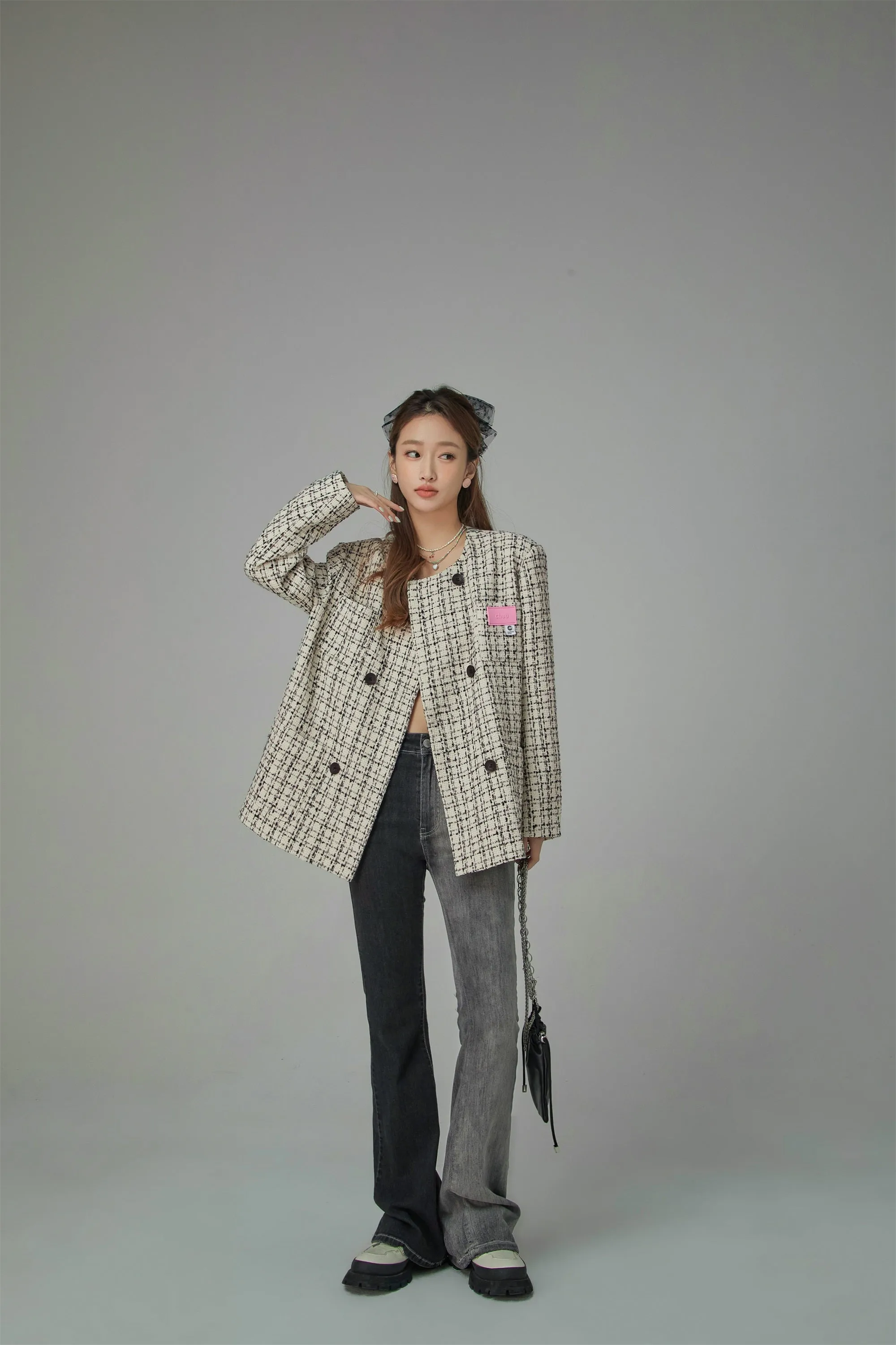 Princess Treatment Check Double Tweed Jacket