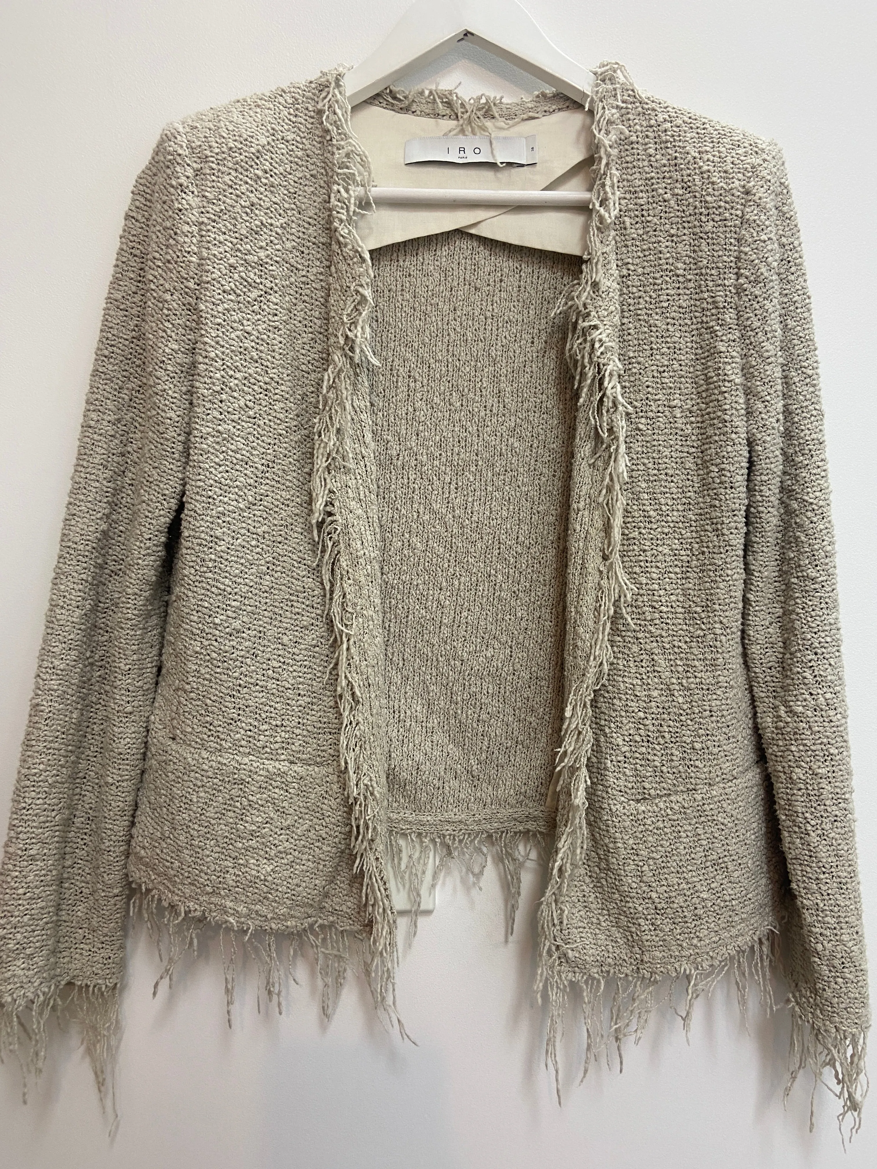 Shavani Classic Fringed Jacket in Ivory