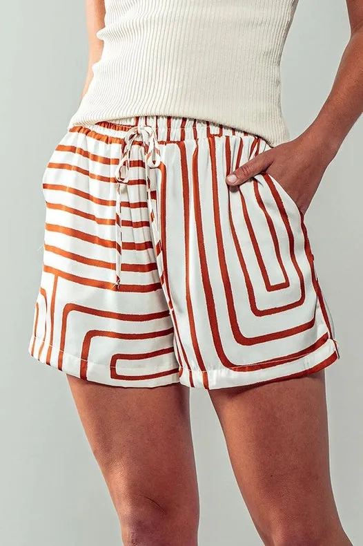 Smooth Symmetry Shorts - Drawstring Waistband