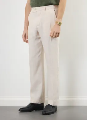 Tailored Linen Trousers | Stone