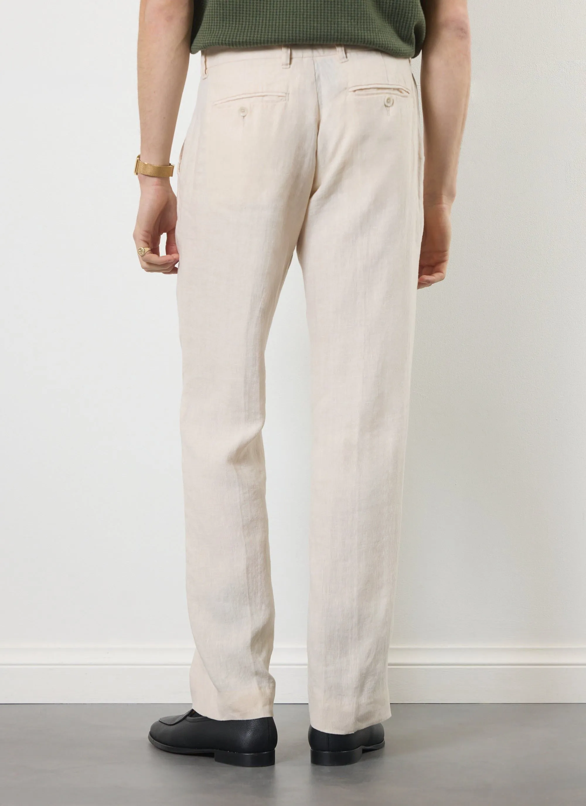 Tailored Linen Trousers | Stone