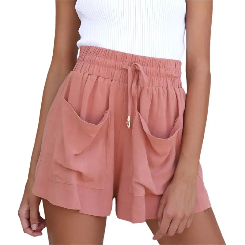 TEEK - High Waist Loose Wide Leg Shorts