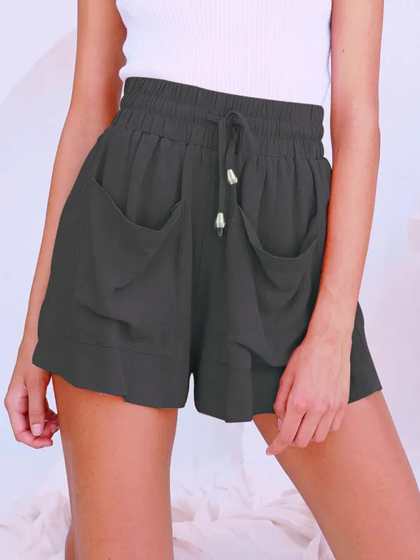 TEEK - High Waist Loose Wide Leg Shorts