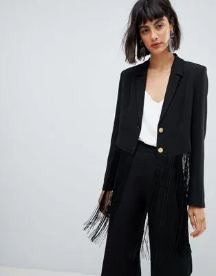 Unique 21 fringed biker jacket