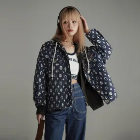 Western Pattern Printed Overfit Jacket