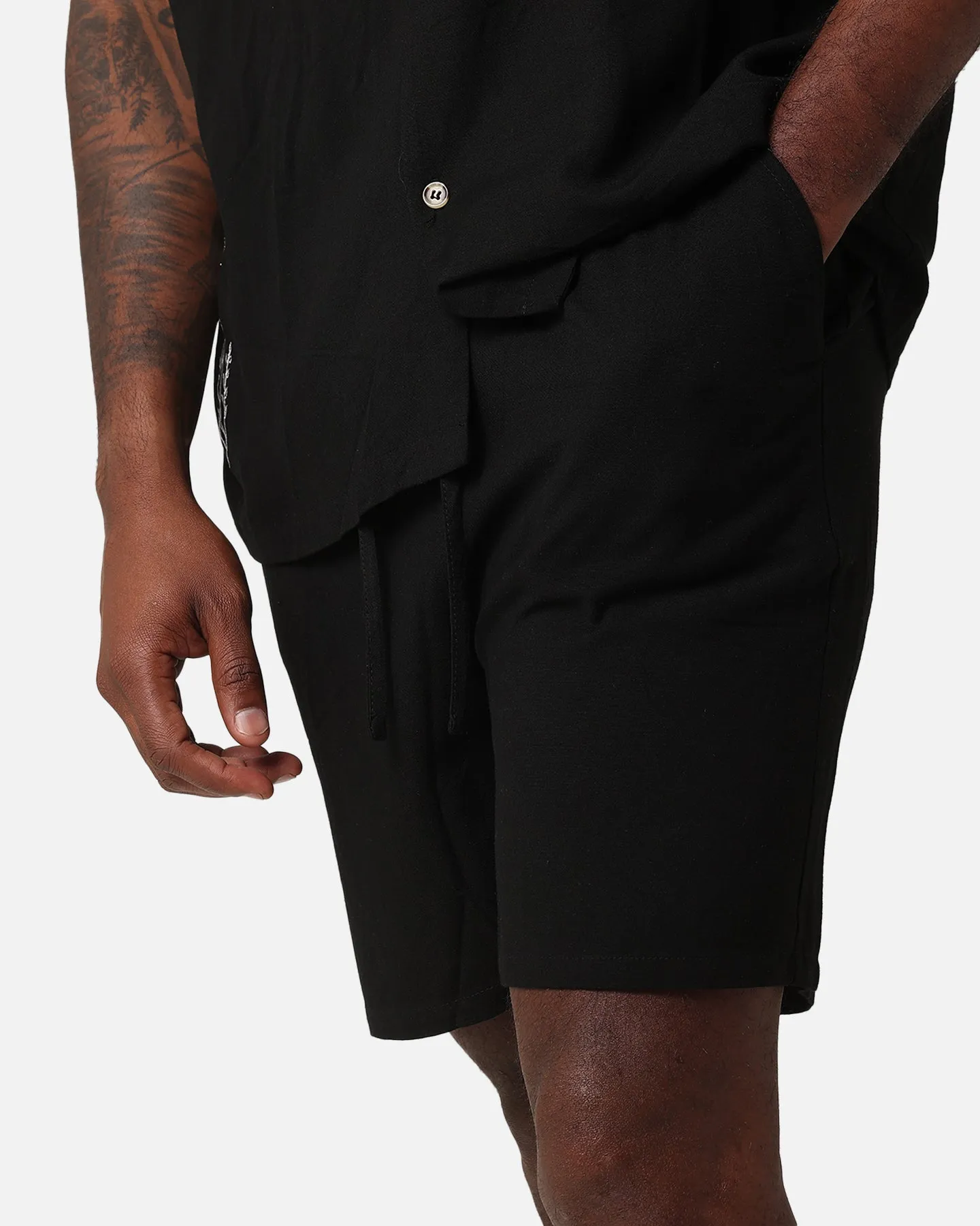 XXIII Ezrah Linen Shorts Black